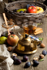 Tea and fruits