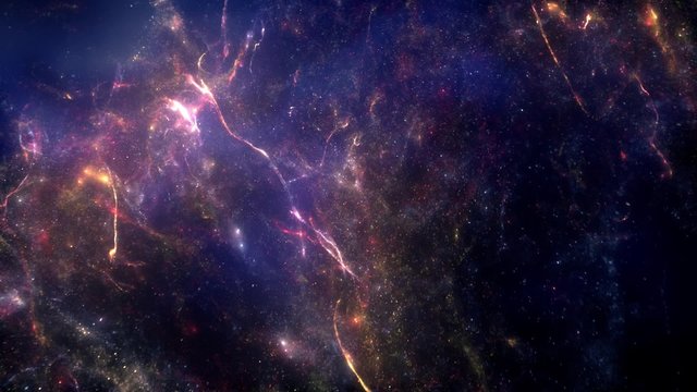 Flying Through Star Field Nebula.