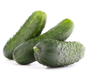 Cucumber vegetable  isolated on white background cutout