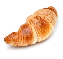 Croissant or  crescent roll isolated on white background cutout