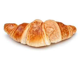Croissant or  crescent roll isolated on white background cutout
