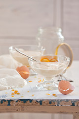 Honey mousse dessert