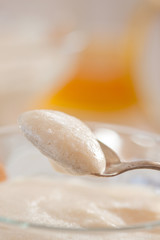 Honey mousse dessert