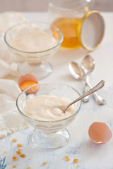 Honey mousse dessert