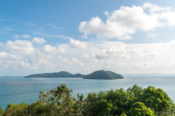 a beautiful view of the islands
