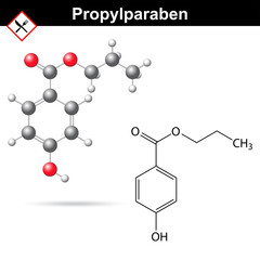 Propylparaben molecular structure