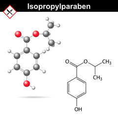 Isopripylparaben chemical formula and model
