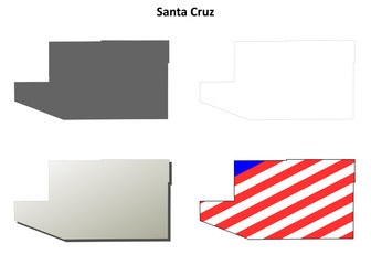 Santa Cruz County (Arizona) outline map set