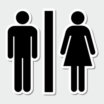 Toilets icon black and white