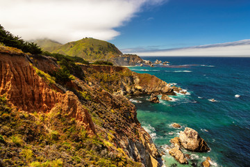 Fototapeta na wymiar Beautiful View of the California landscape. Pacific Ocean coast, California, USA 