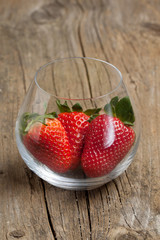 Strawberries in glass
