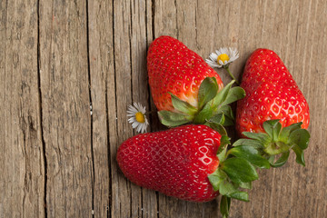 Three strawberries