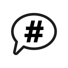 The hashtag icon. Social network and web communicate symbol. Flat