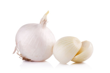 white onion isolated on white background