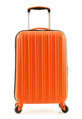 Travel suitcase isolated on white background