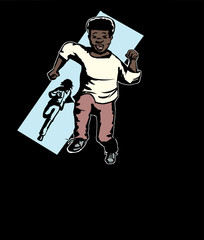 Laughing Teen Being Chased