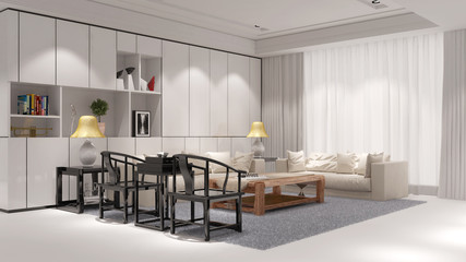 Elegantes Wohnzimmer mit Sofa im Loft