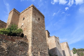 Fototapeta na wymiar Malaga, Spain - Alcazaba fortress