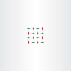 abstract red green square vector