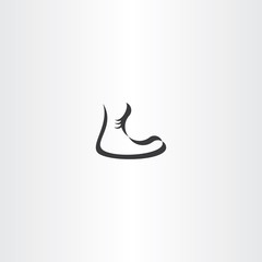 stylized boots vector logo icon