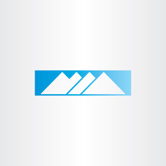 winter snow mountain blue icon