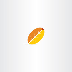 yellow autumn leaf vector logo
