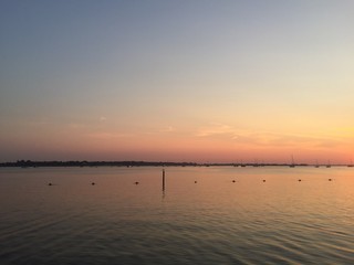 Naklejka premium colorfull sky at sunset beach 