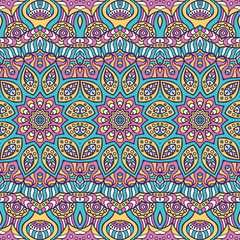 Ethnic floral seamless pattern