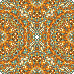Ethnic floral seamless pattern