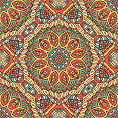 Ethnic floral seamless pattern