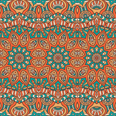 Ethnic floral seamless pattern