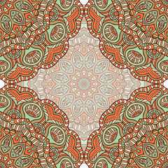 Ethnic floral seamless pattern