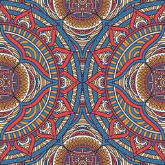 Ethnic floral seamless pattern