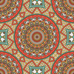 Ethnic floral seamless pattern