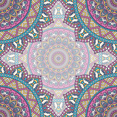 Ethnic floral seamless pattern