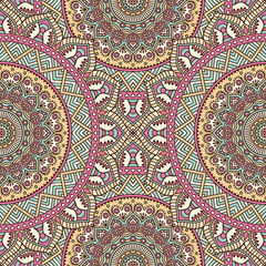 Ethnic floral seamless pattern