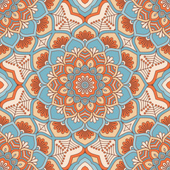 Ethnic floral seamless pattern