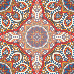 Ethnic floral seamless pattern