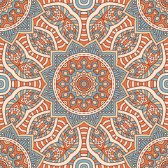 Ethnic floral seamless pattern