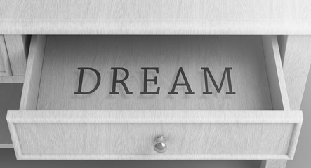 Cassetto scritta sogno dream