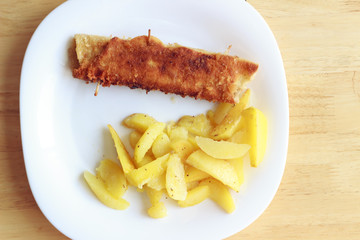 Fried pancakes with potatoes