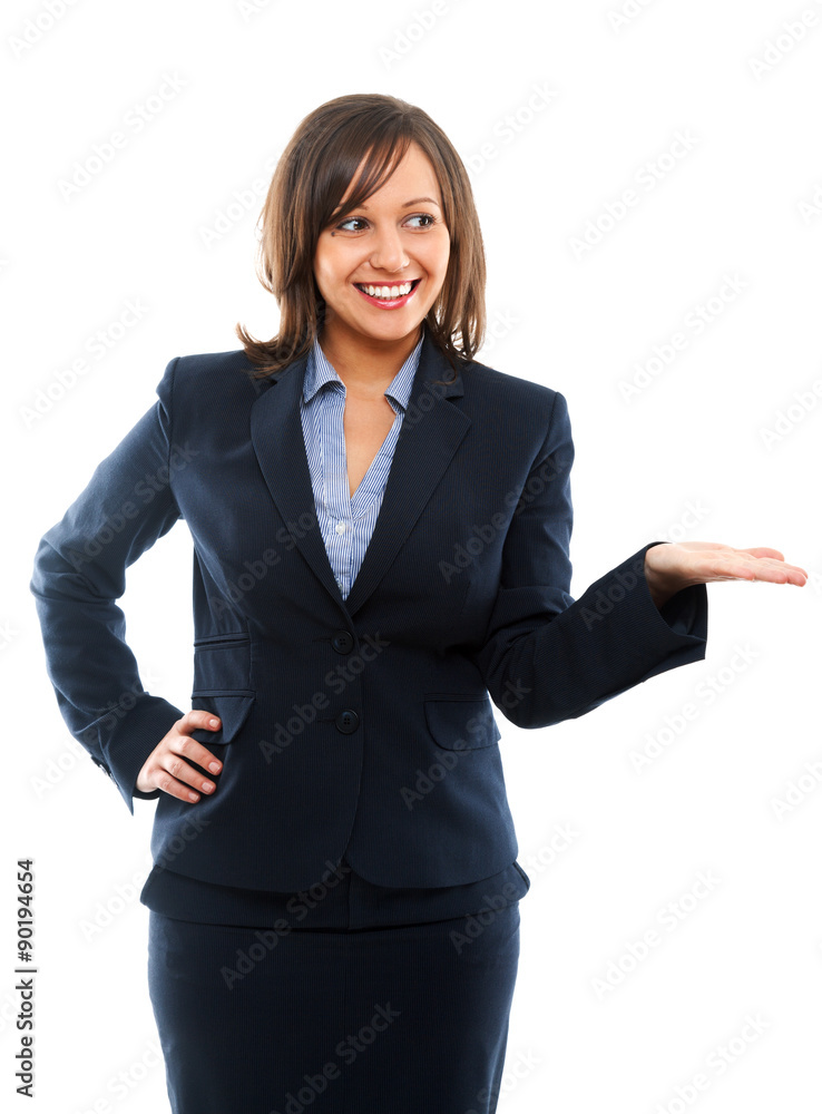 Wall mural businesswoman pointing