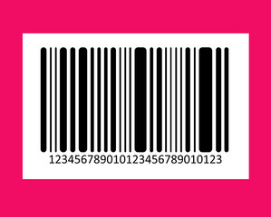 bar code on color background. Vector image