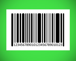 bar code on color background. Vector image