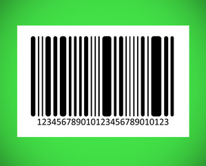 Bar code on color background. Vector image