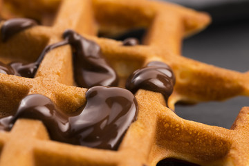 waffles with chocolate