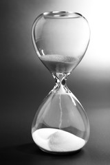 Hourglass on dark background