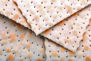 Matzo for Passover close up