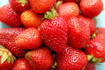 Ripe strawberries, closeup