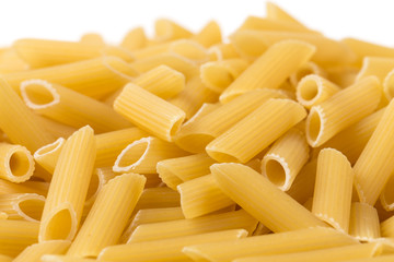 penne isolated on white background